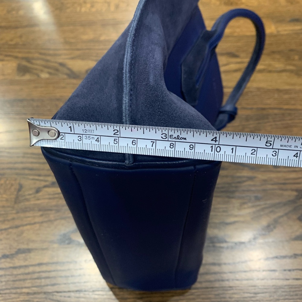 Good Condition Longchamp Penelope Fantaisie Small Tote Bag Navy Blue - Picture 13 of 16